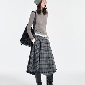 Plaid Gray Women's Skirt